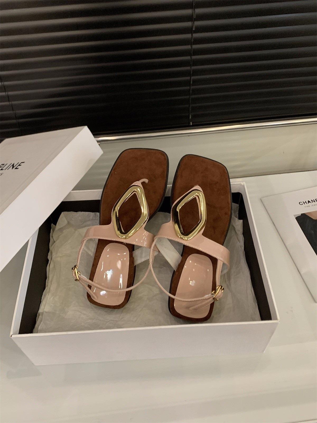 

Wedge heel silver toe sandals women s shoes 2025 new summer soft-soled fairy style with skirt vacation Roman shoes 40