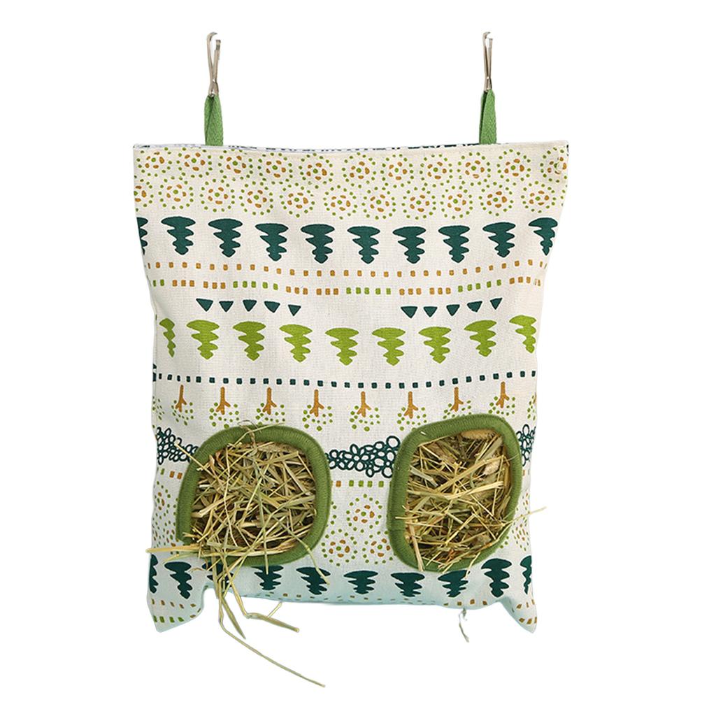 Hay Bag Hanging Pouch Feeder Holder Feeding Dispenser Container for Rabbit Guinea Pig Small Pet Animals Feeder Bag
