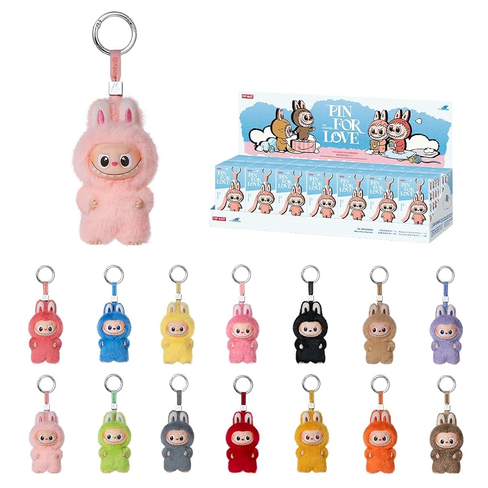POP MART THE MONSTERS PIN FOR LOVE Series Plush Pendant (N-Z) 1 Piece