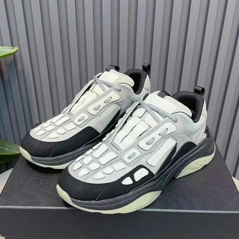 Fashion Dad Shoes Women'S Platform Thick Sole Sports Casual  New Leather White Lightweight Heeled Sneakers