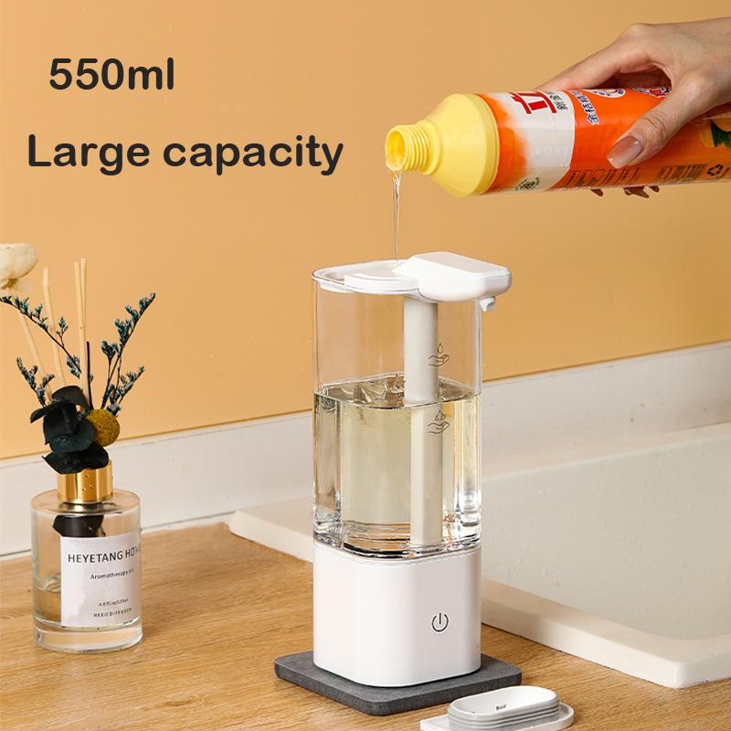 Hand Free 500ml Automatic Soap Dispenser Touchless Sanitizer Dispenser Smart Sensor Liquid Soap Dispenser for Kitchen Bathroom