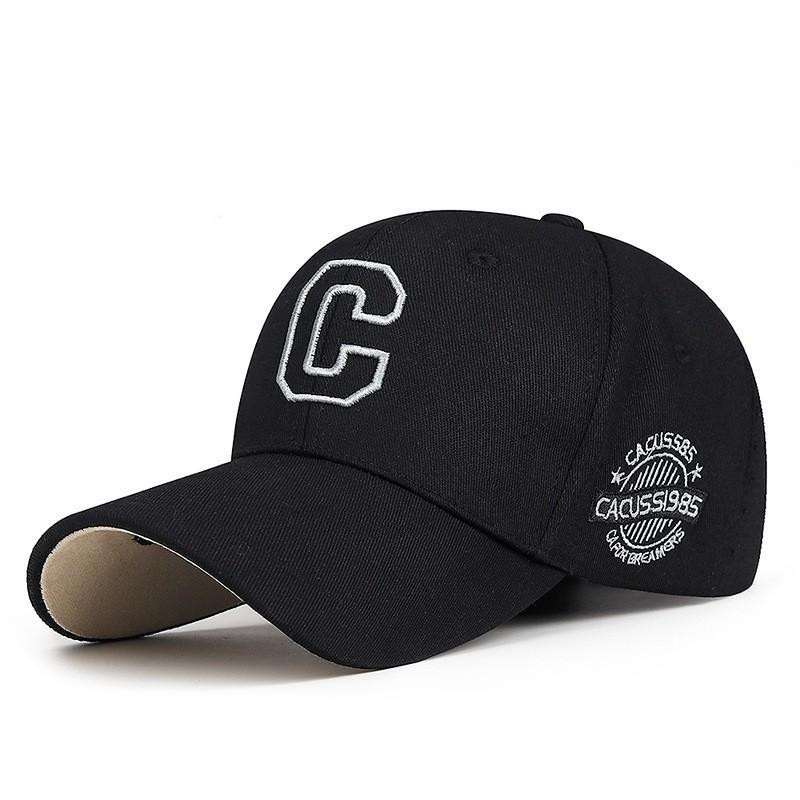 C Embroidery Letter Baseball Hat Adjustable Sun Protection Peaked Gift Caps