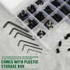 676Pcs Grub Screws Assortment Set M2 M3 M4 M5 M6 M8 Hexagonal Head Screws with Wrench for Door Handle, Door Handle, Holder