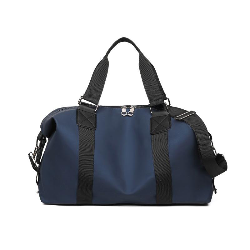 A Large-capacity Water-resistant Travel Bag Carried By A Man, A Single-shoulder Crossbody Luggage Bag and A Storage Bag