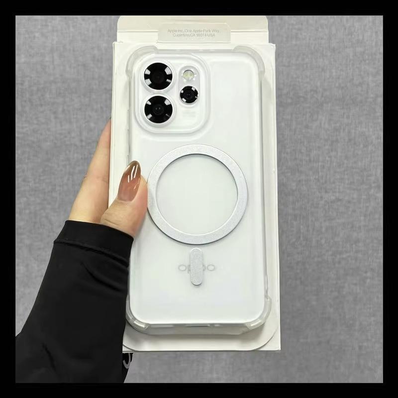 

Чохол з м якого силікону з захистом від падінь з чотирьох кутів для OPPO Reno 15 Pro Reno15 Магнітний чохол з TPU для бездротової зарядки із захистом об єктива OPPO Reno15 білий