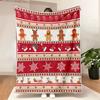 Christmas Fleece Holiday BlanketsWarm Soft Blankets for CouchSanta Claus Christmas Tree Prints Xmas Gifts Blanket