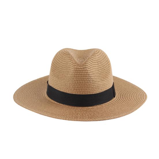

Straw Hat High-Density Natural Straw Fabric Lightweight Breathable Sun Protection Wide Brim Flat Top Summer Hat хаки