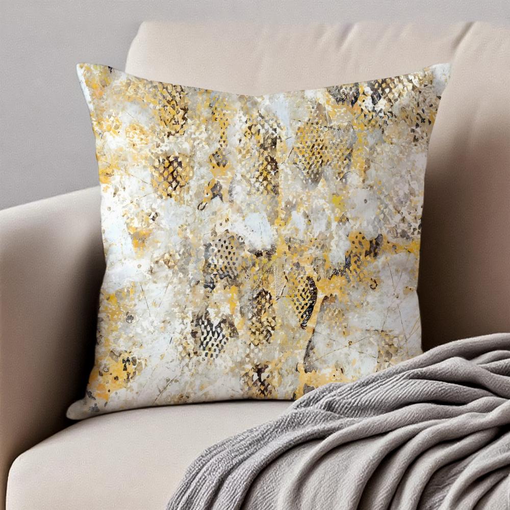 Trendy Snake Print Fashion Design Art Cushion Cover Pillowcase Antidustmite Invisible Zipper Short Plush Sofa Cushion