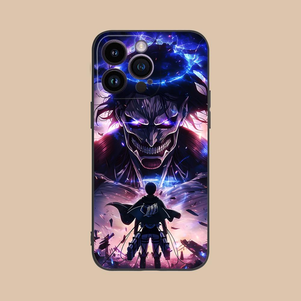 

AOT Eren Mobile Cell Phone Case for iPhone 17 16 15 14 13 12 11 X XR XS 8 7 Pro Max Plus Mini Colour Protective Luxury Cover iPhone 7 Plus