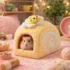 Warm Hamster Cake Nest Swiss Roll Shape Cute Bird Hiding House Multi-Functional Soft Guinea Pig Cotton Nest Play Bed