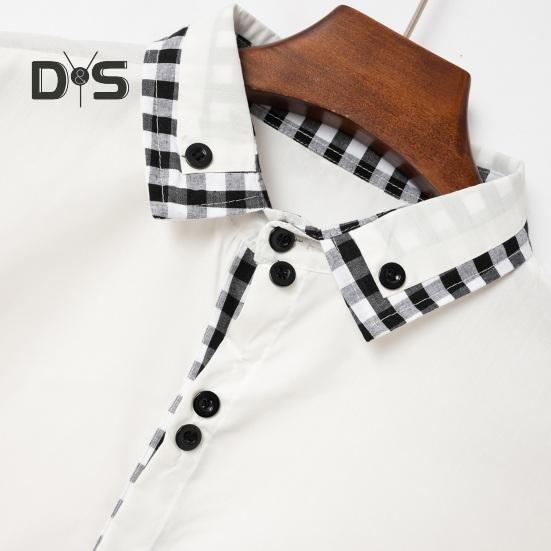 Pánská jarní košile Colorblock kostkovaný potisk Jednořadý Slim Fit Dlouhý rukáv Knoflíčky Knoflíky Streetwear Běžné Business Cardigan Košile Kabát