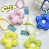 Charming Flower Bag Accessory: Cute Girly Fabric Heart with Mobile Phone Chain