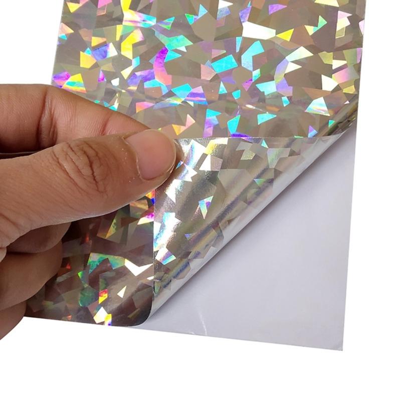 10 Pezzi Pellicola Adesiva Olografica Riflettente Adesivi per Esca da Pesca Impermeabile Nastro Lampeggiante per Esca da Pesca Facile da Usare