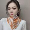 Versatile Silk Cotton Scarf with Magnetic Buckle: Double-sided, Multifunctional Neckband