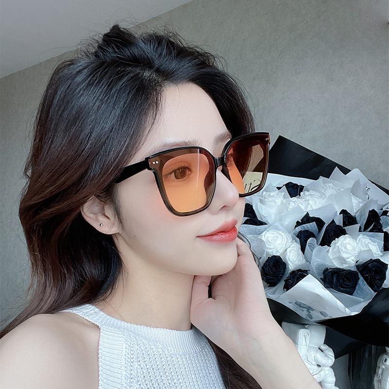 Year Tide High-End Ins Sunglasses, Tide Anti-Ultraviolet Big Face Thin Sunglasses Fashion