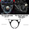 Kohlefaser-Schalthebelmanschette für Abarth 595/695/595C/695C 2012-2015 Fiat 500 2008-2015 AT MT