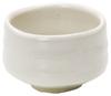 Mino ware matcha bowl, half-cylindrical, Shiro Shino, white, made in Japan, 135980