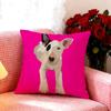 Fun Cartoon Bull Terrier Series Cushion Cover Premium Soft Pillowcase SkinFriendly  MultiPurpose for Home Office Travel