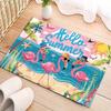 Household Square Carpet Flamingo Animal Anti Slip Door Mat Hallway Kitchen Bathroom Balcony Mat Carpet Home Decoration Carpet