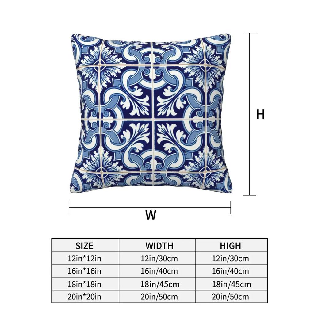 Azulejo Lissabon Azulejos Lisboa 2 Stuks Vierkante Kussensloop Kussenhoes Kussen Decor Comfort Sierkussen Voor Huis Auto