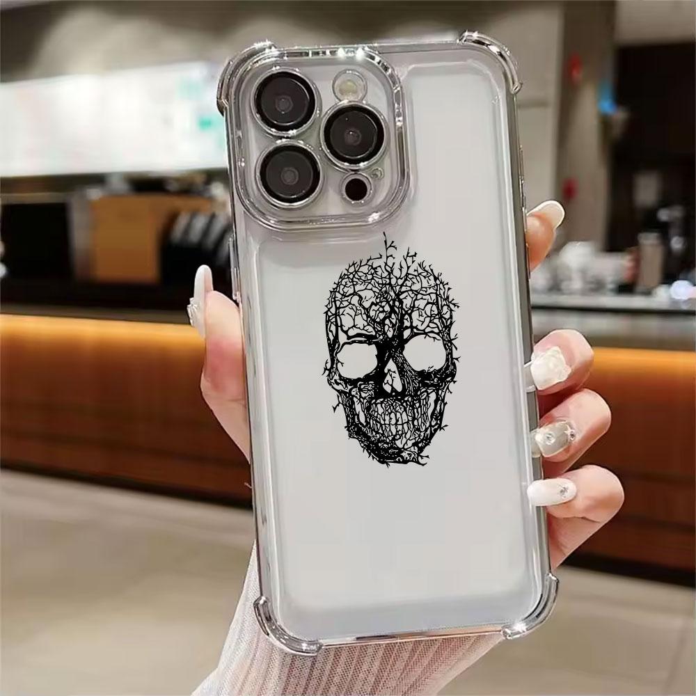 Skull Skeleton Bone Art Phone Case For Xiaomi 15T 14T 13 Pro 15 F8 Ultra Poco X7 F7 Pro 5G X3 X5 X6 F5 M7 Shockproof Clear Cover
