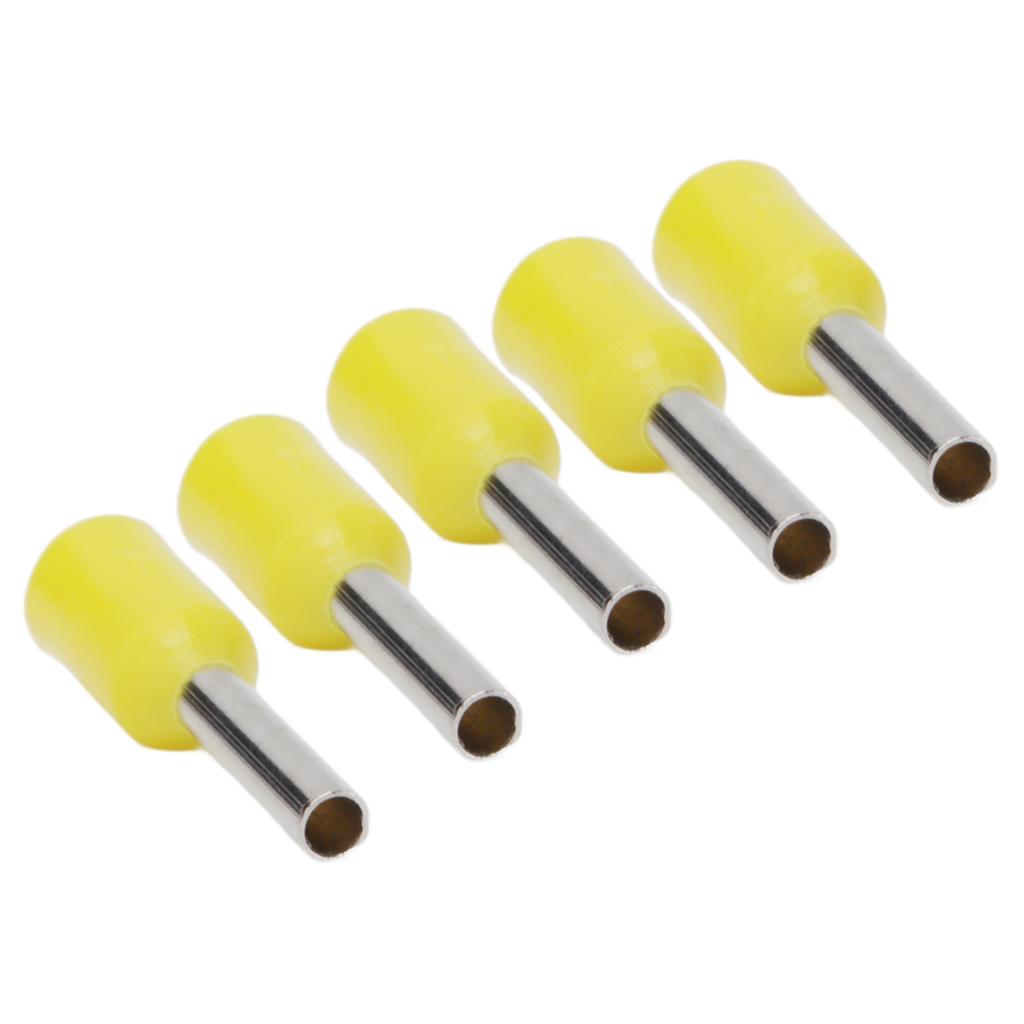 1000pcs E1008 Insulated Ferrules Terminal Copper PVC Pin Cord End Connector for Electronic Industry