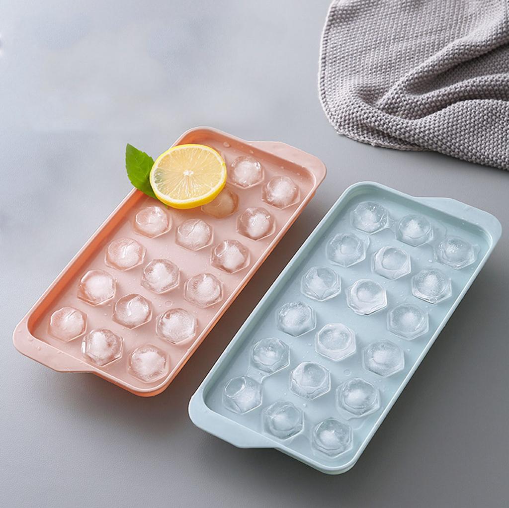 1PC 33 Grid Ball Ice Cube Mold Ice Box Household Round Spherical Small Frozen Cube with Lid Artifact Food Grade PP Ice Tray