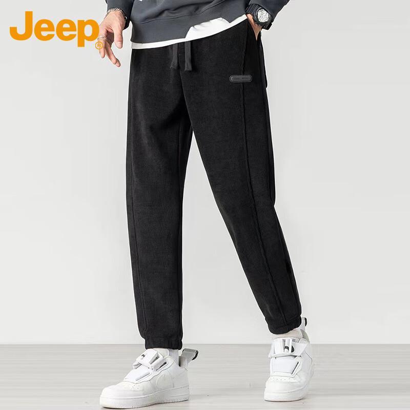 Jeep Men's Corduroy Warm Jogger Pants