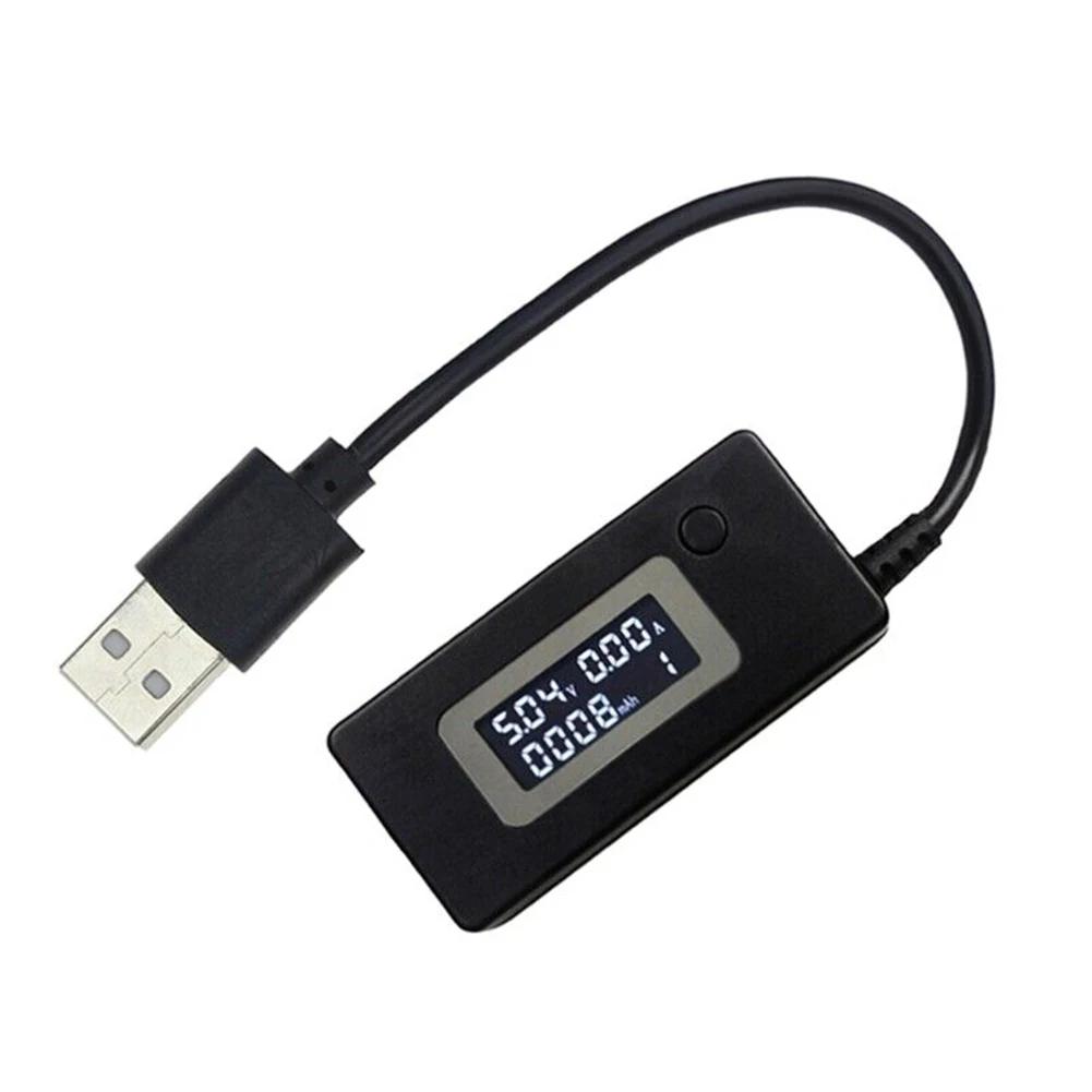 

USB Tester Current Voltmeter with LCD for Real Time For monitoring of Voltage Current and Mobile Power Capacity чорний