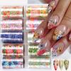 10 Rolls Colorful Transfer Decals Starry Sky Paper Nail Supplies Hot Nails Foils  for Women DIY
