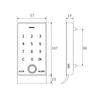 Zinc Alloy  With Handle Fingerprint Digital Cabinet Intelligent Lock Swipe Card Keyless Digital Lock Electronic Cabinet Lock