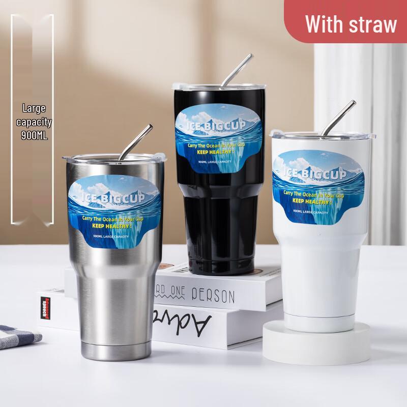 Bayco 900ml 304 Stainless Steel Insulated Tumbler with Straw