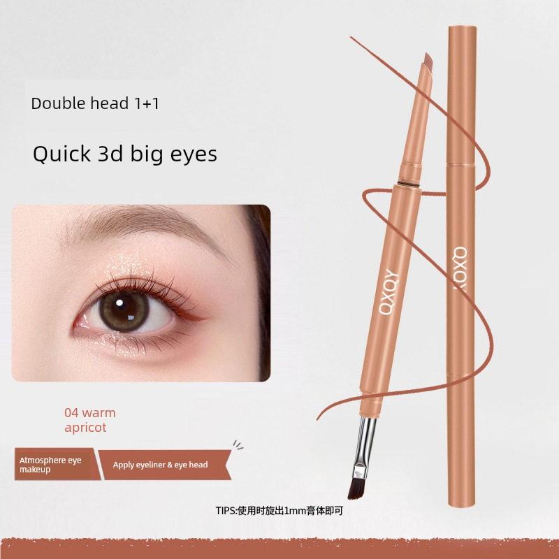 Pink-Brown Color! Pink Eyeliner Gel Pen, Ultra-Fine, Waterproof, Smudge-Proof, Easy-To-Use for Beginners, Double-Ended Aegyo-Sal Pen