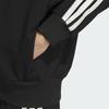 Adidas FW24 Casual Sports Series Brand Logo Stripe Loose Fit Hooded Jacket Unisex Jacket Black JL6077