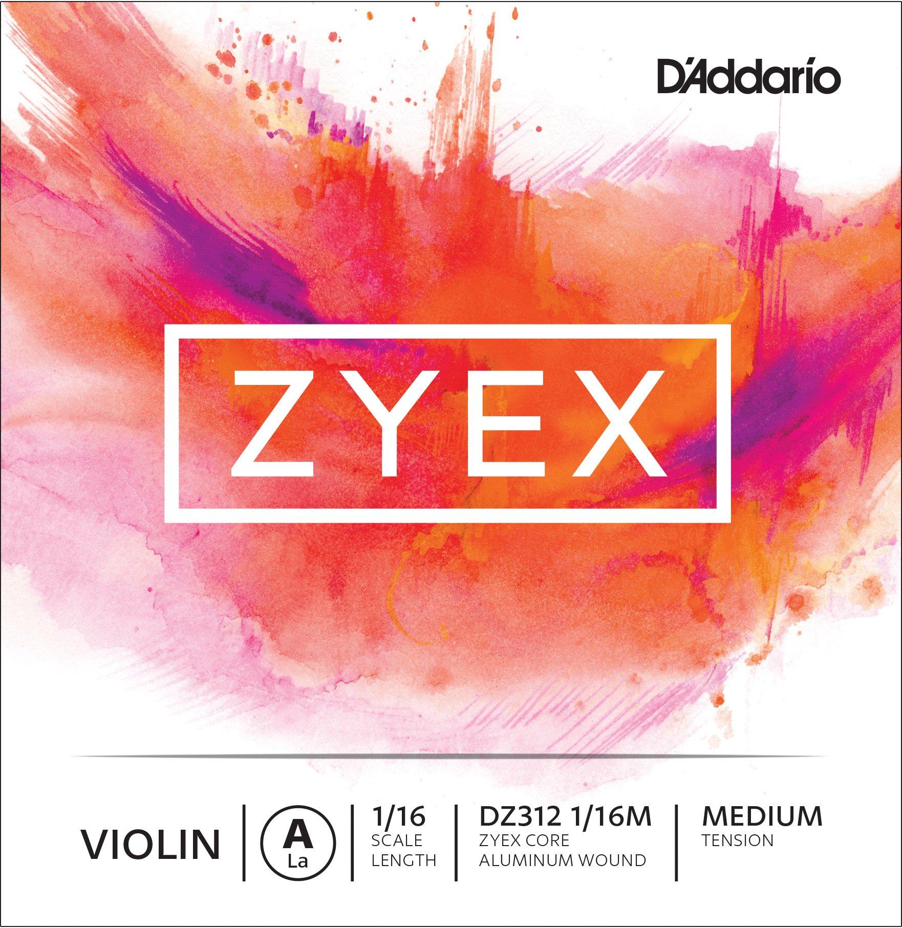 

Zyex Violin String DZ312 Medium Tension D Addario A-string 1/16M