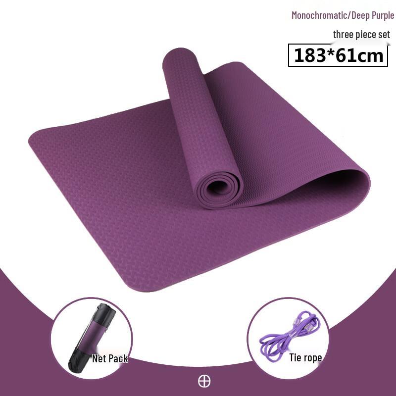LISM TPE Double-Sided Anti-Slip Yoga Mat темно-фиолетового
