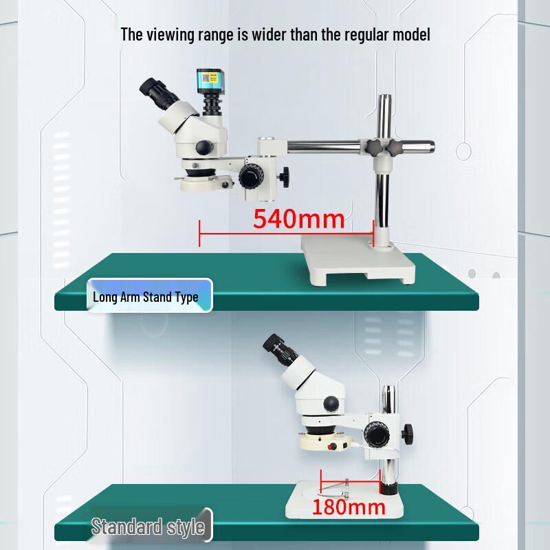 GAOPIN 7-45x Long Arm Stereo Microscope with Digital Output