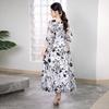 2025 Women's Plus Size Evening Banquet Dress - Slimming, Elegant, and Versatile Printed Design