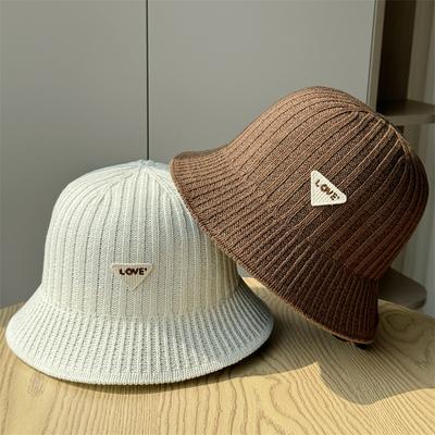 Bob tricoté pour femme, printemps-été, couleur unie, chapeau de soleil