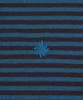 Slow Record House Striped Knit Zip-Up Hoodie_Blue