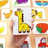 1 Set Lernspielzeug Kinder Tierpuzzles für Kleinkinder Jungen Mädchen Tiere lernen Memory-Karten Zuordnungsspiel