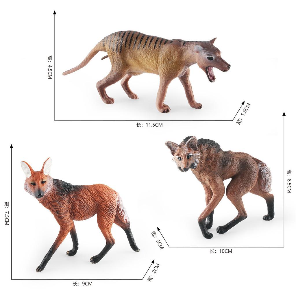 Sculpture Animal Realistic Wolf Model Plastic Toy For Kids Room Decoration Gift