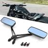 2PCS Rectangle Rear-View Mirrors Fit For Harley-Davidson Glide TOURING Road King