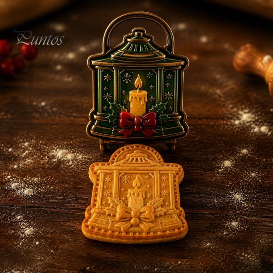 Festive Gingerbread Man Pastry Tools Christmas Mini Pie Mold, 3D Relief Embossed Hand Baking Holiday Pressed Dough Stamps Reusable DIY Press Mold for