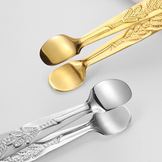 Stainless Steel Ice Tongs Mini Sugar Tongs Stainless Steel 304 Food Grade Compact Ice Cube Clip Non-Slip Grip Tongs for Coffee Sugar Cubes Bar Hot