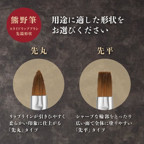 KAI Makeup Brush Cosmeup Slide Lip Brush Round Tip PBT Kumano Brush HC3761