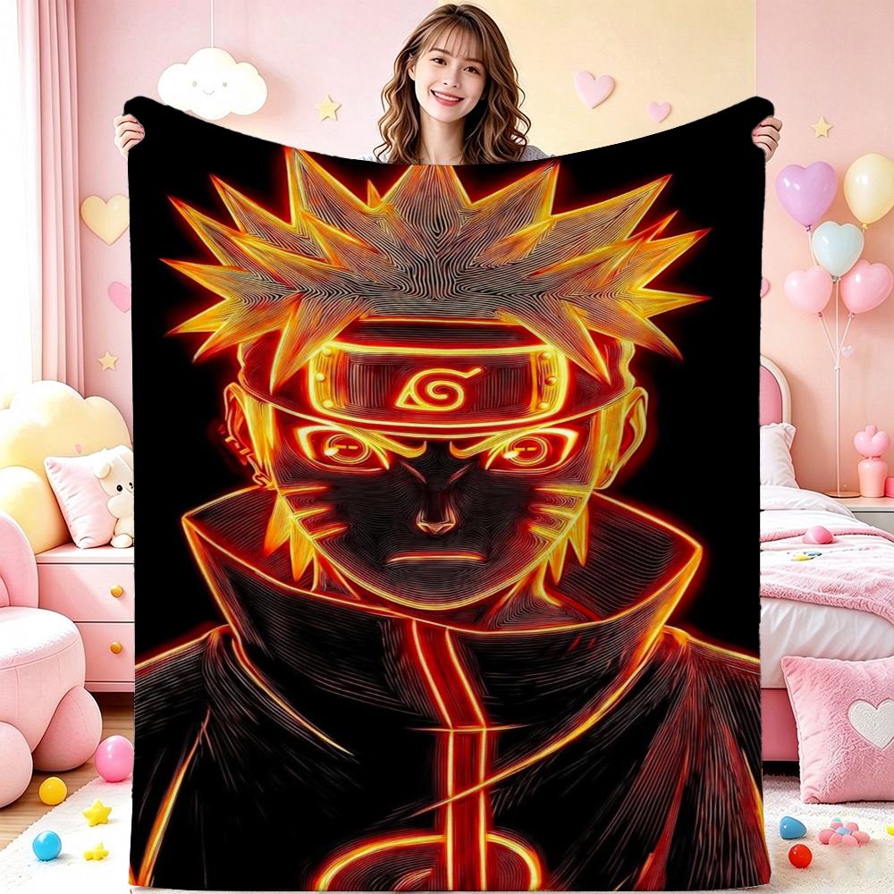 Naruto'S Akatsuki Members Theme Cute Flannel Blanket Machine Washable Fleece Blanket For Living Room Sofa Balcony Home Decor New Year Gift