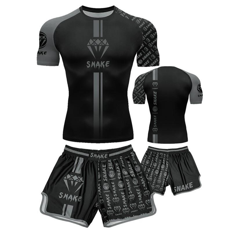 Men Quick Dry Breathable Cycling Jersey Set Short Sleeve Training Suit Gym Workout Riding