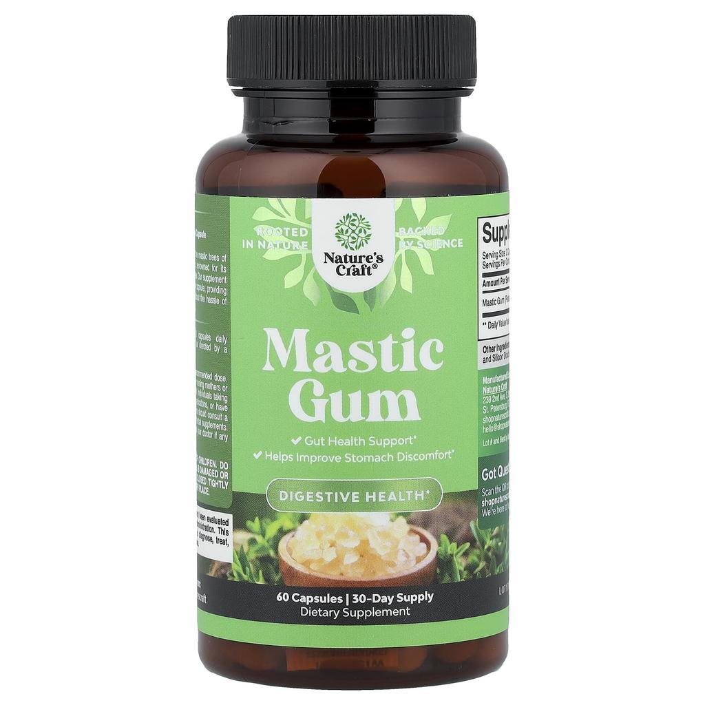 Nature's Craft, Mastic Gum, 60 Capsules (500mg per capsule)