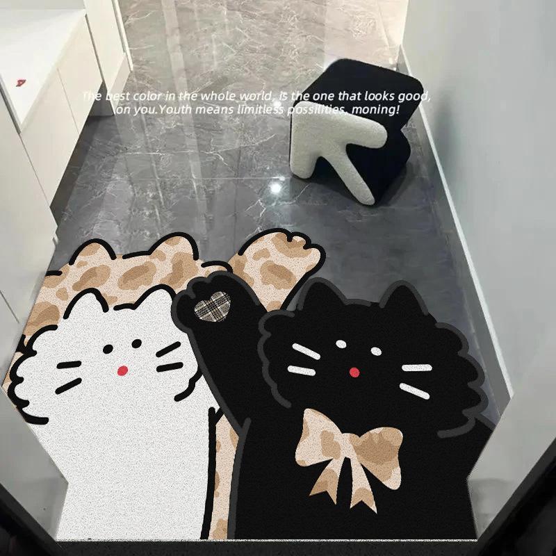 

Fun Cartoon Home Floor Mat Household Anti-Skid Wear-Resistant Silk Ring Foot Mat Entrance Scraping Mud Rubbing Soil Easy To Take Care Of Floor Mat 40 * 60cm (silk circle)